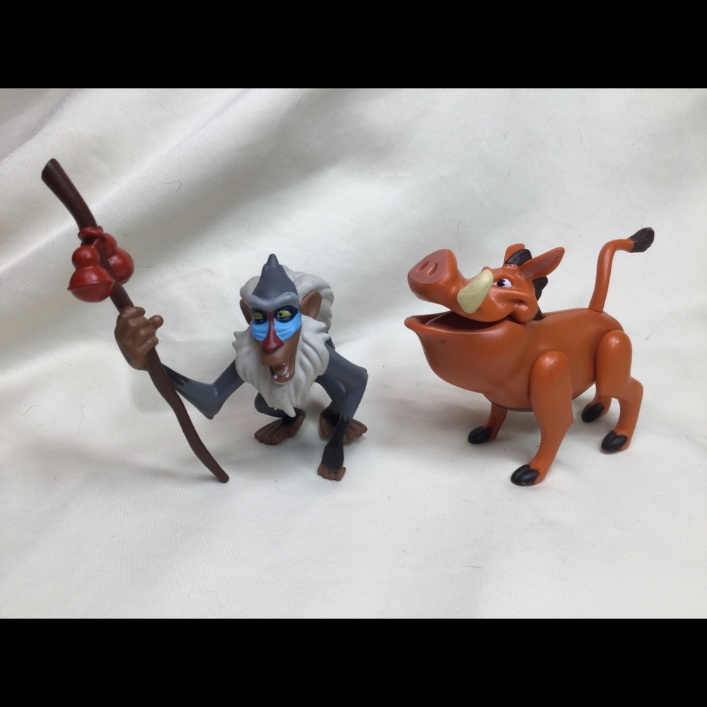 Disney Lion King Set Of 2 Figures - Rafiki Pumbaa